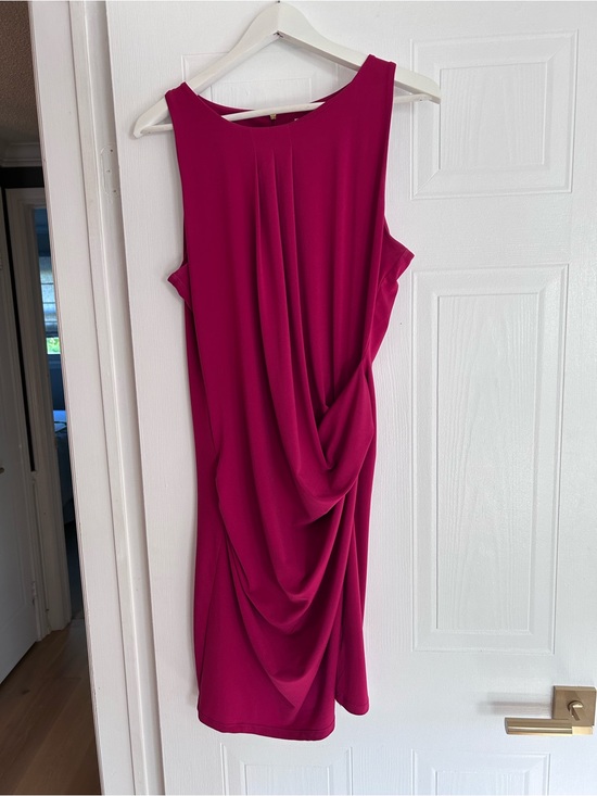 Michael Kors Dresses & Skirts - Michael Kors Sleeveless Draped Magenta Midi Dress
